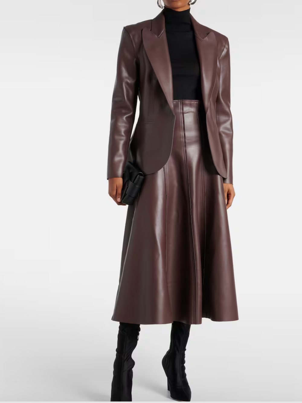 Banana Republic Brown  Leather Maxi Skirt - Picture 7 of 7